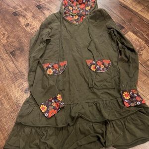 Luna Claire Green Hooded Dress